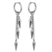 Φούντες τσέρκι Σκουλαρίκια από ανοξείδωτο ατσάλι Κοσμήματα για γυναίκες Ανδρικά αξεσουάρ πανκ πάρτι Σκουλαρίκια Δώρο