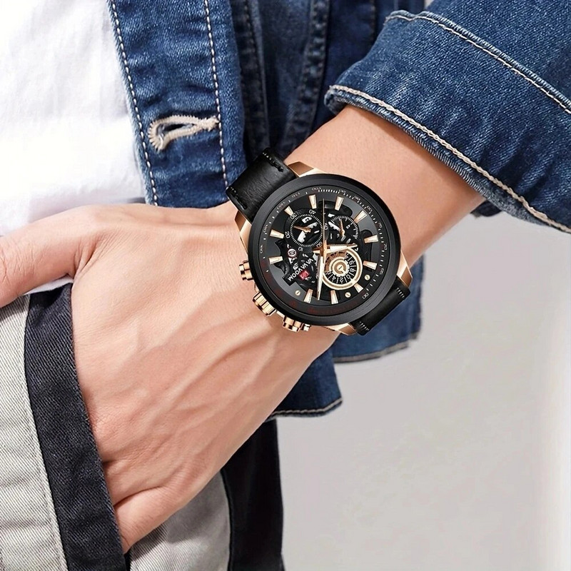 Meeste Spordikellad Mood Tööstusstiilis Üliõpilaste kuldne Ärikell Veekindel Dropshipping Ehted Kellad Relogio Masculino