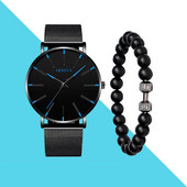 Μόδα Ανδρικά ρολόγια Απλό ανδρικό ρολόι χειρός Επαγγελματικό ρολόι με ζώνη χαλαζία Ανδρικά ρολόγια χειρός Ρολόι Relogio Masculino Hombre