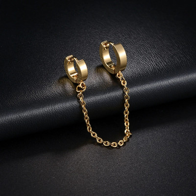 Υψηλής ποιότητας ανοξείδωτο ατσάλι Punk Fashion Silver Circle Στρογγυλά σκουλαρίκια Huggie Hollow Cross για άνδρες Γυναικεία κοσμήματα αυτιών Χονδρική