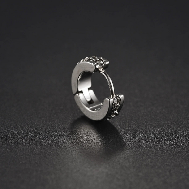 Punk roostevabast terasest lülikett Kõrvad kõrvarõngad naiste meeste rõngasrõngad kõrvarõngad augustamine keha ehted