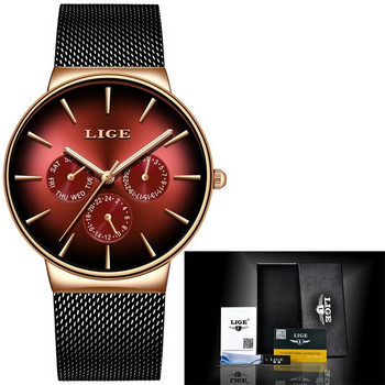 Ανδρικά ρολόγια LIGE New Fashion Ανδρικά ρολόγια κορυφαίας επωνυμίας Πολυτελές ρολόι χαλαζία Ανδρικό ατσάλι αδιάβροχο Εξαιρετικά λεπτό ρολόι χειρός για άνδρες αθλητικό ρολόι
