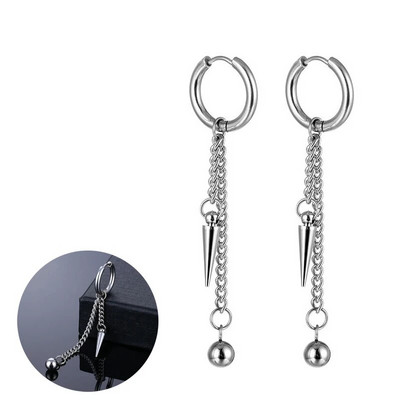 Korėjos stiliaus nerūdijančio plieno žiediniai auskarai, apskriti, kabantys, plunksniniai, kryžminiai auskarai moterims, vyrams