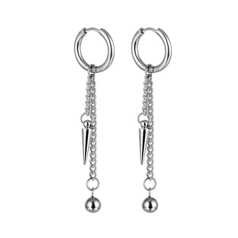 Korėjos stiliaus nerūdijančio plieno žiediniai auskarai, apskriti, kabantys, plunksniniai, kryžminiai auskarai moterims, vyrams