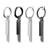 Punk ulične naušnice sa šarkama od nehrđajućeg čelika za muškarce Žene Nakit Unisex naušnice s lancem