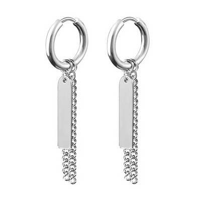 Punk ulične naušnice sa šarkama od nehrđajućeg čelika za muškarce Žene Nakit Unisex naušnice s lancem