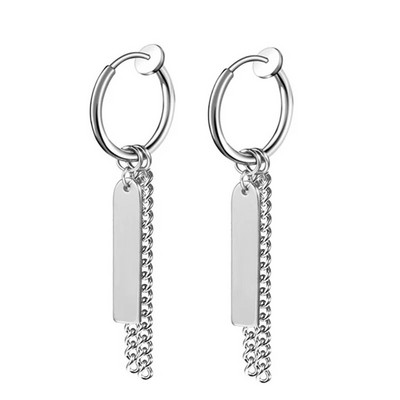 Punk ulične naušnice sa šarkama od nehrđajućeg čelika za muškarce Žene Nakit Unisex naušnice s lancem