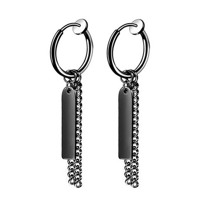 Punk ulične naušnice sa šarkama od nehrđajućeg čelika za muškarce Žene Nakit Unisex naušnice s lancem