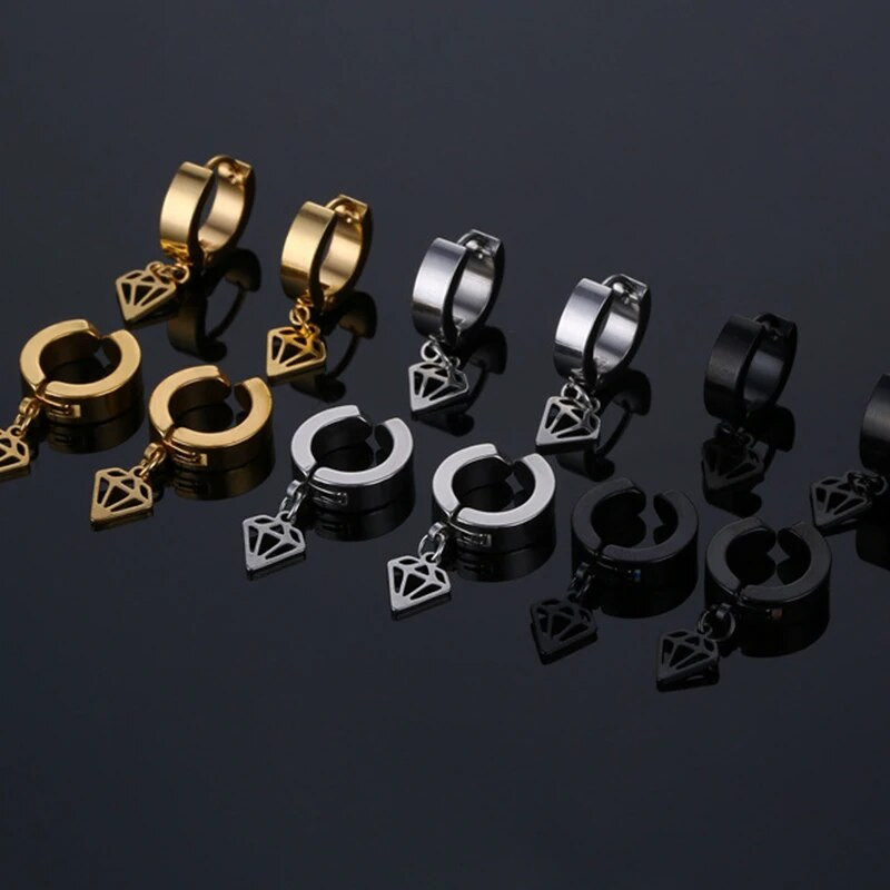 Σκουλαρίκια από ανοξείδωτο ατσάλι με μικρό κρίκο για γυναίκες