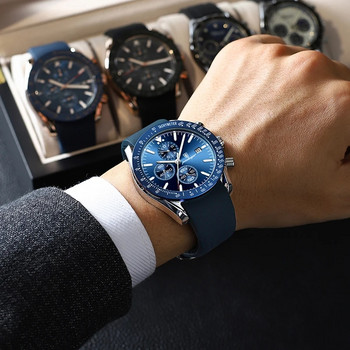 POEDAGAR Силиконови спортни часовници за мъже Водоустойчив светещ многофункционален хронометър Кварцов часовник Човек Cool Gift Clock Reloj Hombr
