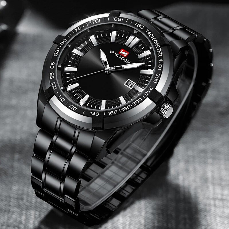 Επαγγελματικά Μαύρα Ανδρικά Ρολόγια Χαλαζία Χαλαζία Πολυτελή χρυσά σπορ μάρκα αδιάβροχο ανδρικό ρολόι Φωτεινό ρολόι ημερολογίου 2023 από ανοξείδωτο χάλυβα