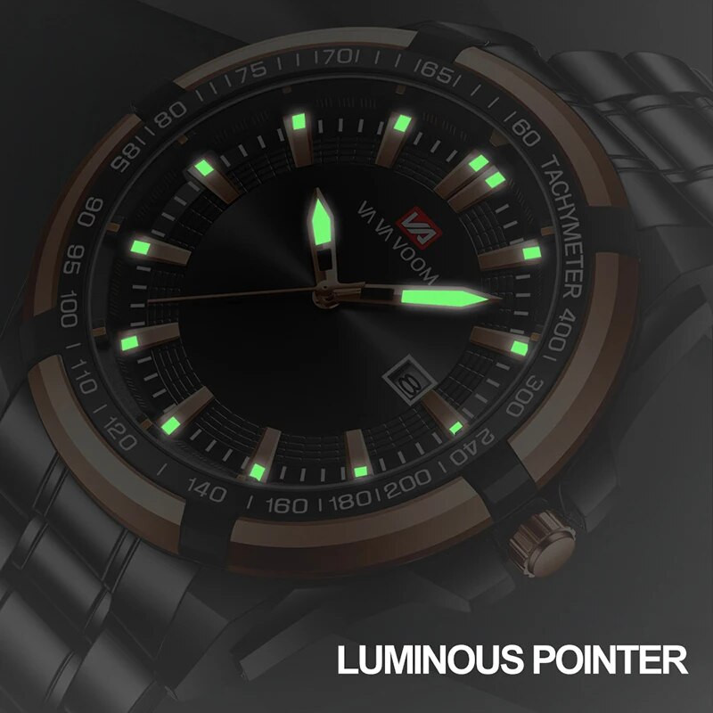 Επαγγελματικά Μαύρα Ανδρικά Ρολόγια Χαλαζία Χαλαζία Πολυτελή χρυσά σπορ μάρκα αδιάβροχο ανδρικό ρολόι Φωτεινό ρολόι ημερολογίου 2023 από ανοξείδωτο χάλυβα