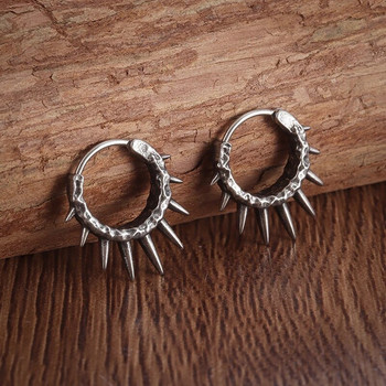 Мъжки хип-хоп готини геометрични обеци с пръстени Дамски хипоалергенни пънк обеци Рок рап Модни бижута Подаръци