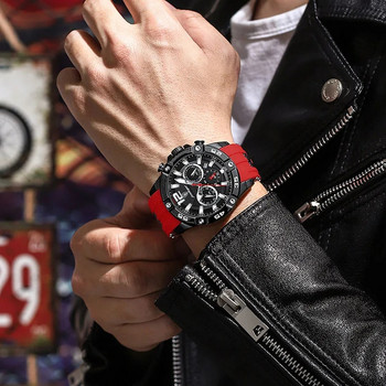 POEDAGAR Спортни часовници на открито за мъже Луксозна силиконова каишка Светещ хронометър Марка часовник Мъжки водоустойчиви готини часовници Дата 2023