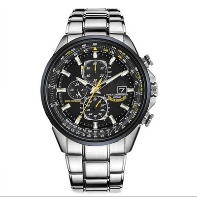 CITIZEN vīriešu pulksteņi luksusa tendences kvarca kalendārs ūdensizturīgs daudzfunkcionāls apaļš pulkstenis, nerūsējošais automātiskais pulkstenis