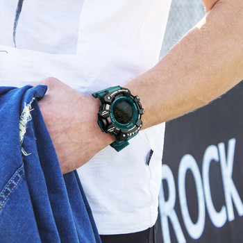 Модни спортни мъжки часовници Марка светещ хронометър седмица дата водоустойчив дигитален ръчен мъжки луксозен военен часовник мъжки 2023 г.