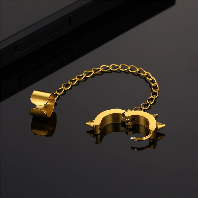 Moeehted Isiksus metallist kõrvaklambriga rõngaskõrvarõngad naistele kingitus pendientes kettkõrvarõngas kõrvamansett