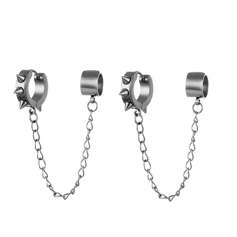 Moeehted Isiksus metallist kõrvaklambriga rõngaskõrvarõngad naistele kingitus pendientes kettkõrvarõngas kõrvamansett