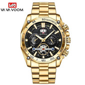 Verslo sporto laikrodžiai Vyriški Prabangūs Šviesūs Gamintojas Neperšlampamas Vyriškas Kvarcinis Rankinis laikrodis Mados Kalendorius Nerūdijančio plieno Laikrodis Hombre