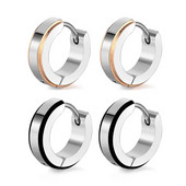 Μαύρη ρίγα σκουλαρίκια από ανοξείδωτο ατσάλι για γυναίκες Ανδρικά κοσμήματα σκουλαρίκι πανκ σταγόνα