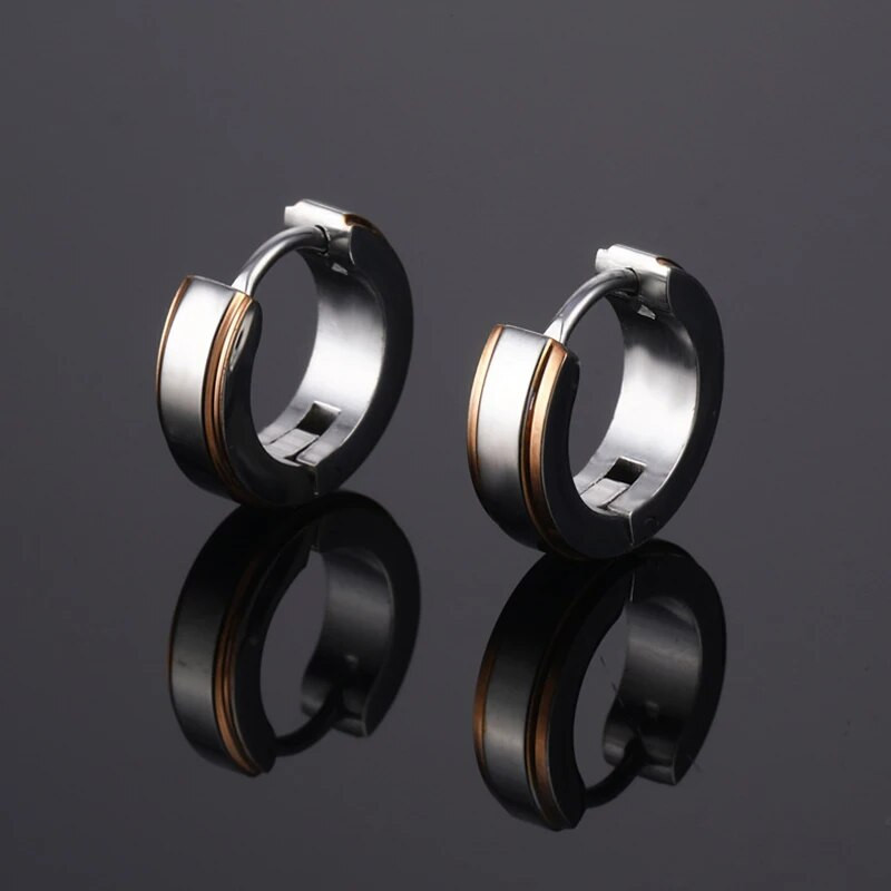 Μαύρη ρίγα σκουλαρίκια από ανοξείδωτο ατσάλι για γυναίκες Ανδρικά κοσμήματα σκουλαρίκι πανκ σταγόνα