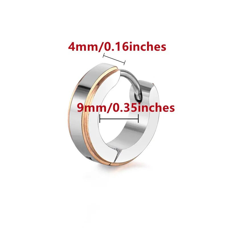 Μαύρη ρίγα σκουλαρίκια από ανοξείδωτο ατσάλι για γυναίκες Ανδρικά κοσμήματα σκουλαρίκι πανκ σταγόνα