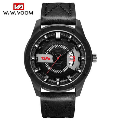 Meeste täielikud kalendrikellad Top Luksusbränd Mood Sport Veekindel käekell Meeste Nahkrihm Kvartskell Meeste reloj hombre