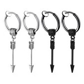 Nerūdijančio plieno segtukai auskarai moterims Vyriški pankiški ausų papuošalai pakabukas kietas auskaras