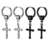 Ristkõrvarõngad meestele Naistele mõeldud roostevabast terasest rippuvad rippuvad rippuvad kõrvarõngad