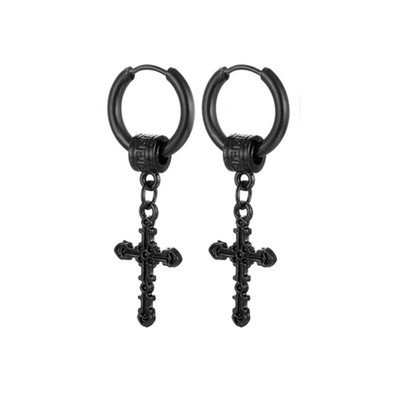 Ristkõrvarõngad meestele Naistele mõeldud roostevabast terasest rippuvad rippuvad rippuvad kõrvarõngad