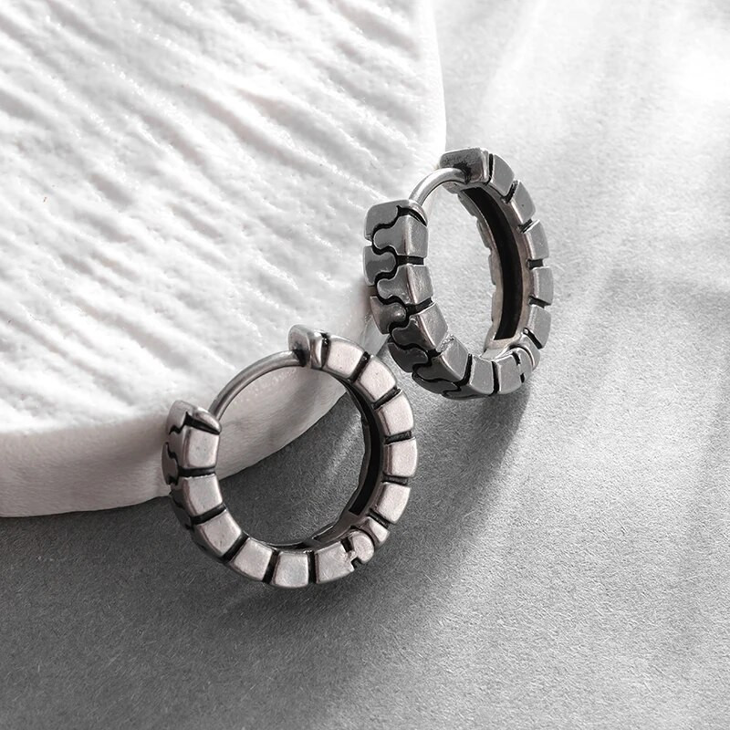 Creative Stone Crack Hoop auskarai Hipoalerginiai auskarai vyrams ir moterims Hip Hop Madingi vakarėlių papuošalų aksesuarai