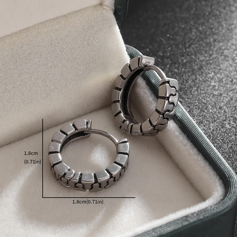 Creative Stone Crack Hoop auskarai Hipoalerginiai auskarai vyrams ir moterims Hip Hop Madingi vakarėlių papuošalų aksesuarai