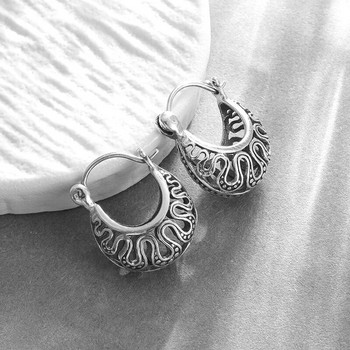 Retro Fashion Σκουλαρίκια σε σχήμα φεγγαριού με κοίλο σχέδιο Υποαλλεργικά σκουλαρίκια Γυναικεία πανκ μοντέρνα κοσμήματα