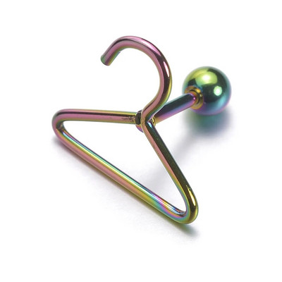 1 vnt. Plieninis auskaras Tragus kremzlės auskarų vėrimas kabyklos žvaigždės dvigubo rutulinio sraigtinio auskaro auskarai auskarų vėrimo auskarai Helix Sexy punk papuošalai