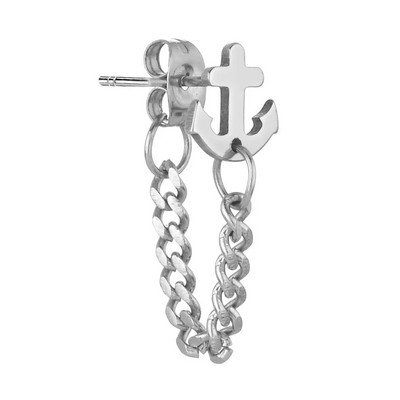 Lihtsad roostevabast terasest ankurkõrvarõngad, hõbedased tutid, ketikõrvarõngad naistele, meeste punk, vintage peomeht