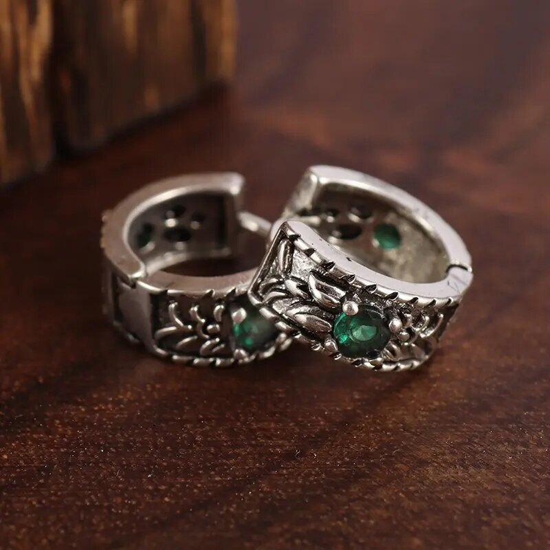 Moodsad rohelised tsirkoonlehtedest rõngaskõrvarõngad hüpoallergeensed kõrvarõngad naistele retro trendikad õhtusöögi ehted kingitused