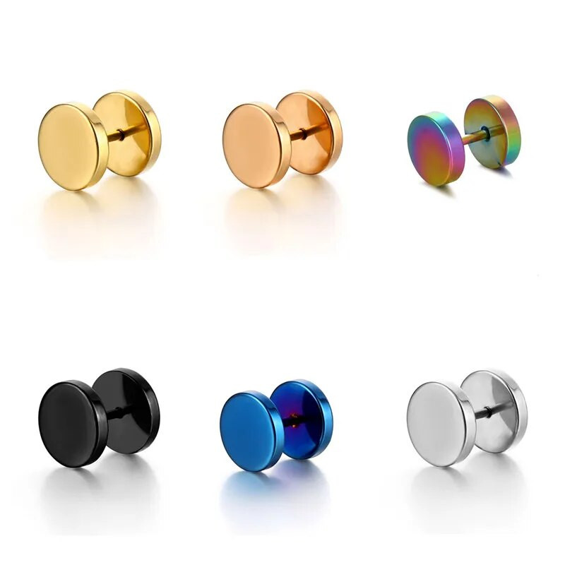 Μόδα Μαύρα Μπλε Ανδρικά Κοσμήματα Σκουλαρίκια με αλτήρες Punk Gothic Γυναικεία Ανδρικά σκουλαρίκια με μπάρα για κοσμήματα πάρτι