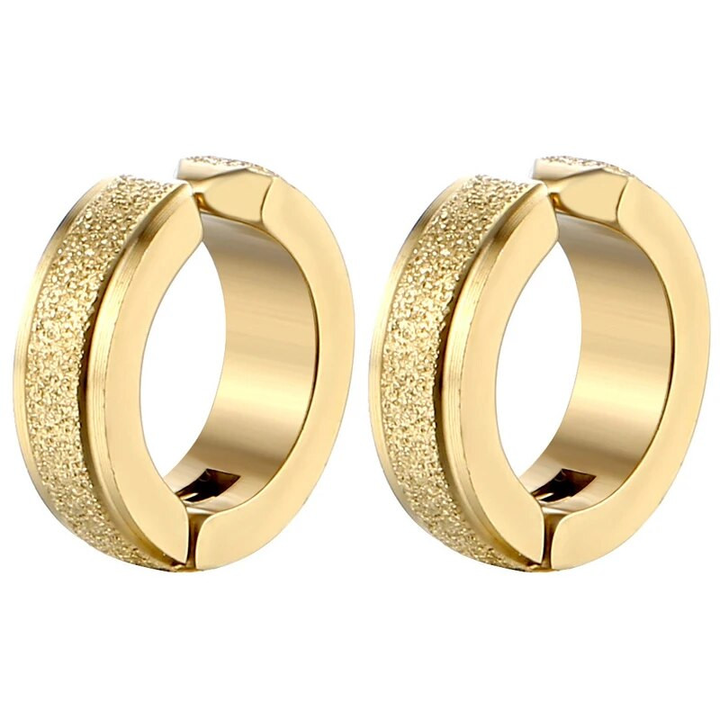 Γυναικεία σκουλαρίκια με κλιπ από ανοξείδωτο ατσάλι για άντρες Huggie Ear non-piercing Υποαλλεργικά κλιπ για σκουλαρίκια