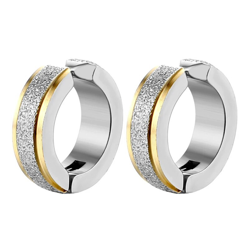 Γυναικεία σκουλαρίκια με κλιπ από ανοξείδωτο ατσάλι για άντρες Huggie Ear non-piercing Υποαλλεργικά κλιπ για σκουλαρίκια