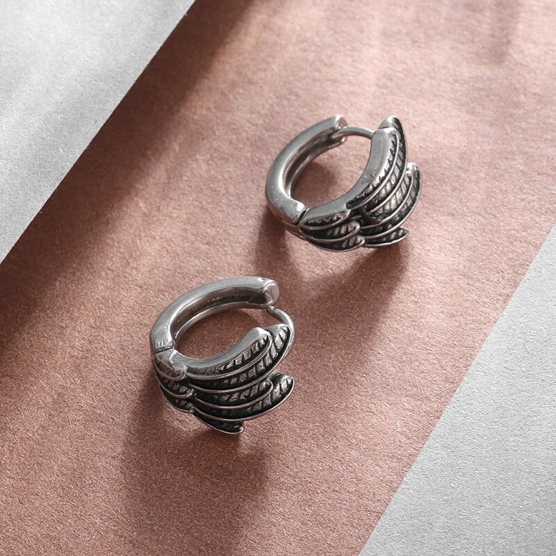 Retro Punk Angel Wings Kõrvarõngad Hüpoallergeensed Loomatiivad Kõrvarõngad Moodsad Hip Hop Banketikingitused Meestele ja Naistele