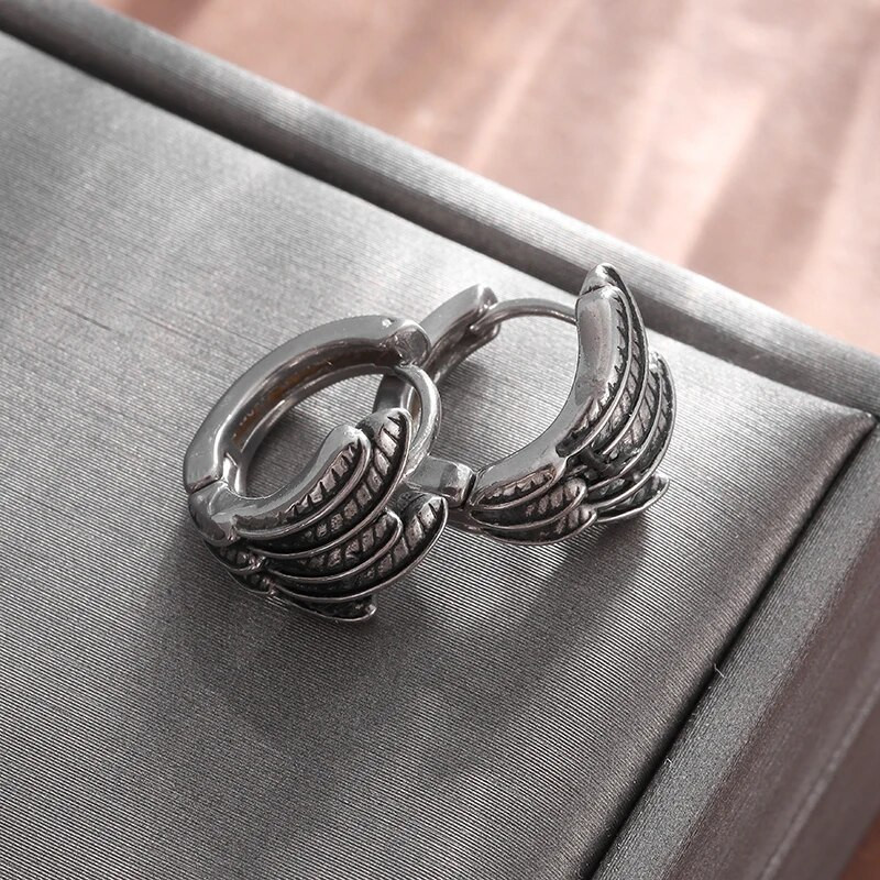 Retro Punk Angel Wings Kõrvarõngad Hüpoallergeensed Loomatiivad Kõrvarõngad Moodsad Hip Hop Banketikingitused Meestele ja Naistele