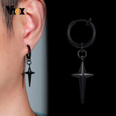 Vnox vyriški 1 dalių stilingi kūginiai smaigalio formos auskarai, roko punk geometriniai ausų papuošalai su spyruokliniu ausų segtuku