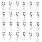 Moda Punk Geometric Glossy Metal 26 AZ Letter Inițială Dangle Cercei Eleganti Femei Bijuterii Bărbați