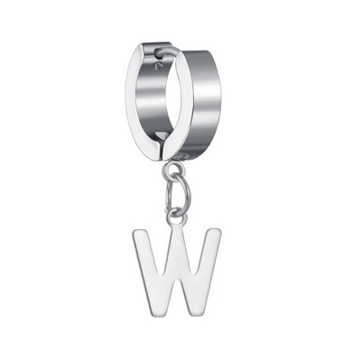 Moda Punk Geometric Glossy Metal 26 AZ Letter Inițială Dangle Cercei Eleganti Femei Bijuterii Bărbați