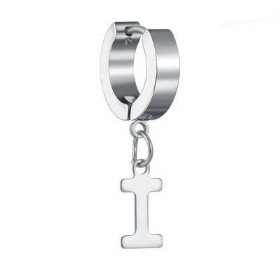 Moda Punk Geometric Glossy Metal 26 AZ Letter Inițială Dangle Cercei Eleganti Femei Bijuterii Bărbați