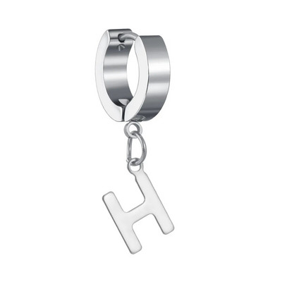 Moda Punk Geometric Glossy Metal 26 AZ Letter Inițială Dangle Cercei Eleganti Femei Bijuterii Bărbați