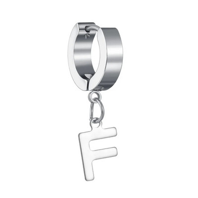 Moda Punk Geometric Glossy Metal 26 AZ Letter Inițială Dangle Cercei Eleganti Femei Bijuterii Bărbați