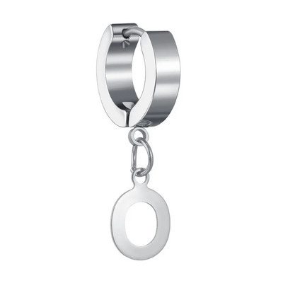Moda Punk Geometric Glossy Metal 26 AZ Letter Inițială Dangle Cercei Eleganti Femei Bijuterii Bărbați