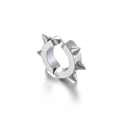 Black Punk Žene Muškarci Naušnice Naušnice Šiljci Zakovice Obruč Huggie Gothic Crne Naušnice od nehrđajućeg čelika Nakit Pokloni Dodaci