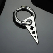 Punk-stiilis kõrvarõngad meestele naistele titaanist terasest kolmnurksed kõrvarõngad.